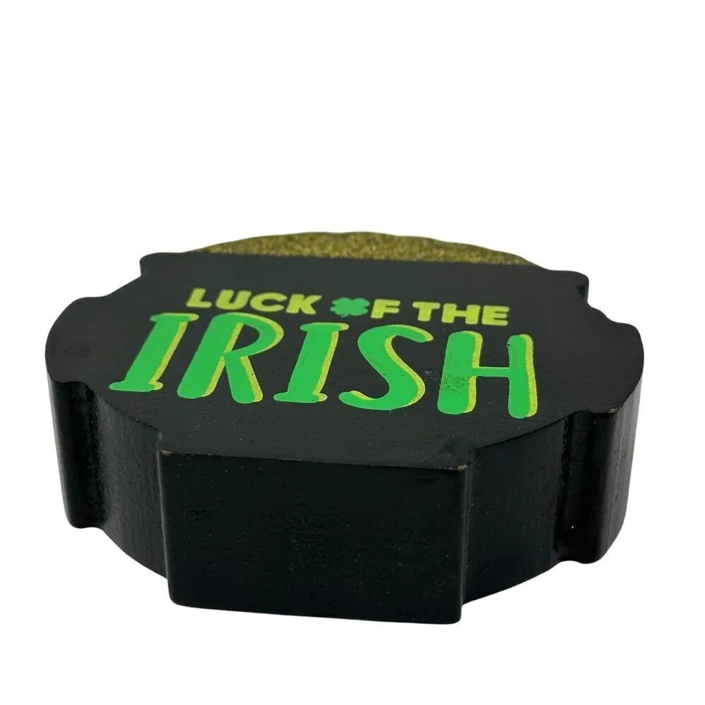 St Patricks Day Mini Sign 3in Accent Luck Irish Pot Of Gold  Tiered Tray Decor
